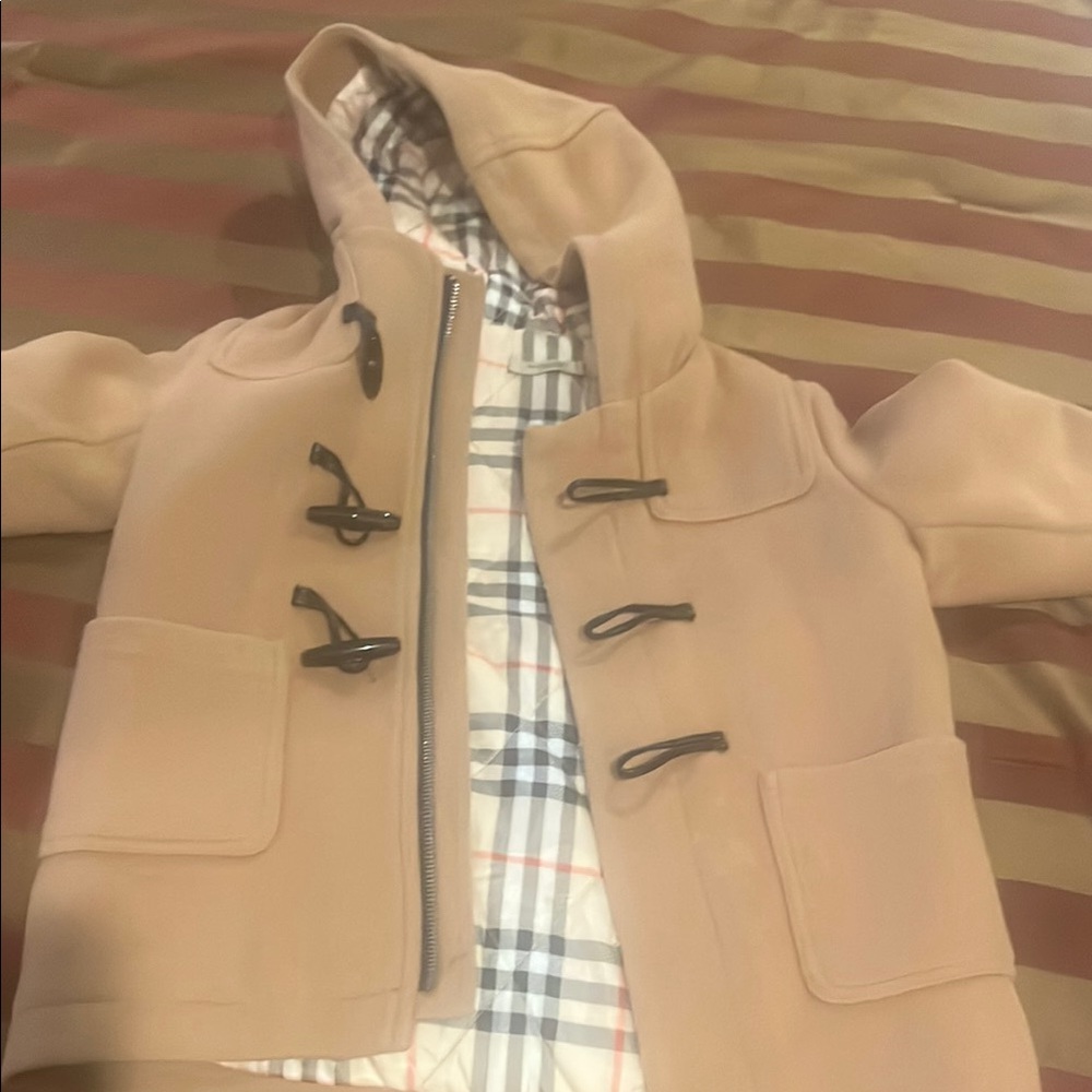 Vintage Burberry Tan Kids Duffle Coat